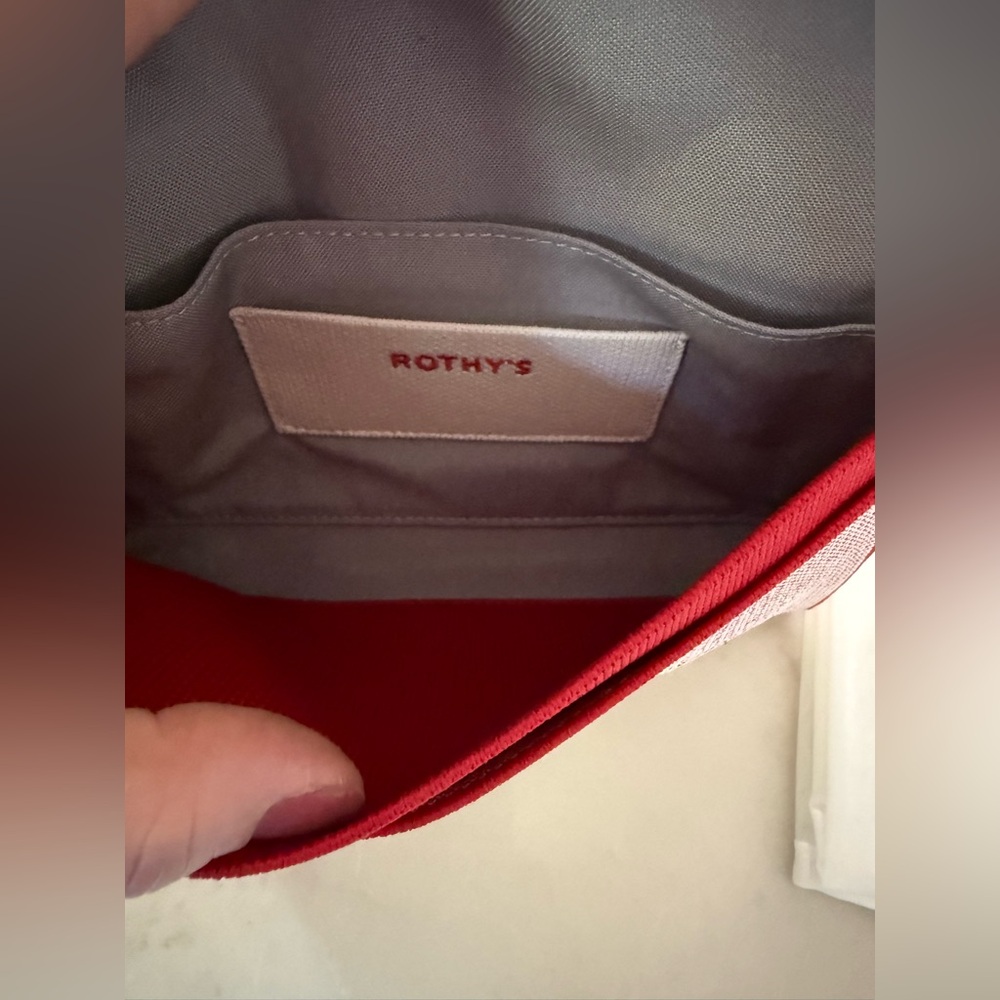 New! Rothy’s Light Poppy Red Belt Bag Crossbody Clutch Vacation Magnetic Closure - Picture 4 of 10